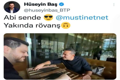 BTP lideri Hüseyin Baş, Mustafa Sandal'la tavla oynadı