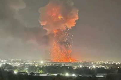 Özbekistan'da alevler geceyi aydınlattı!