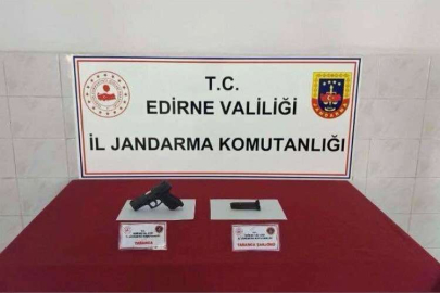 Enez'de kaçakçılık operasyonunda silah ele geçirildi