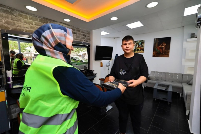 Denizli Büyükşehir berberlere penuar dağıtımına başladı