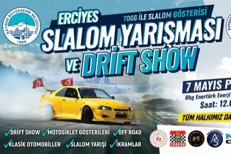 Kayseri Büyükşehir ve Melikgazi'den slalom yarışması